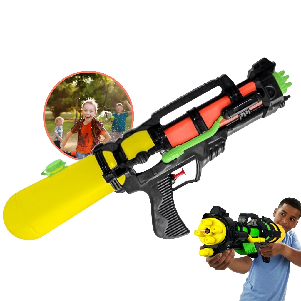 Máquina Pistola Lança Água Infantil Grande Potente Arma Lançador Arminha de água 1 UNIDADE / KIT 2/K