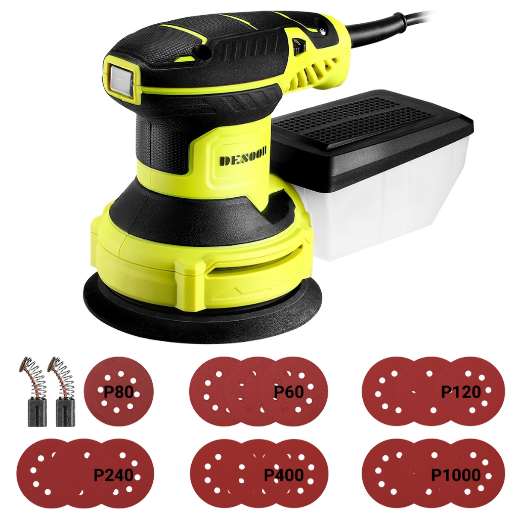 Lixadeira Eletrica Profissional Para Madeira Gesso Parede 220V Lixadeira Roto Orbital 350W Desoon