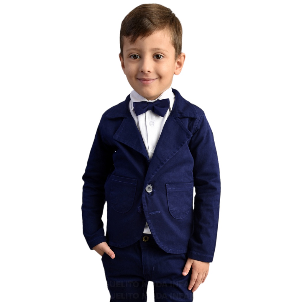 Blazer Sarja e Gravata Infantil Para Meninos Bebê Social Igreja Culto
