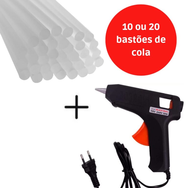 Pistola De Cola Quente Bivolt 10w + 10, 20 ou 30 B