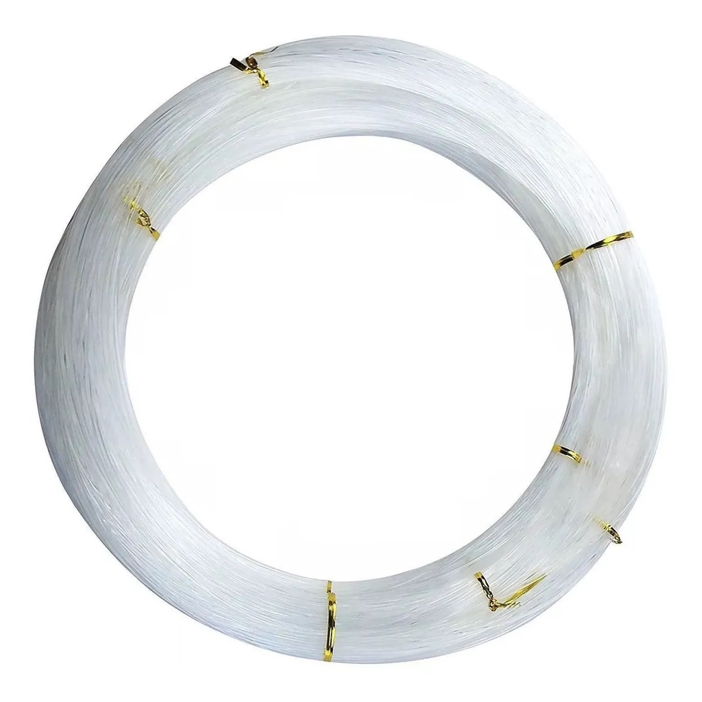 Linha pesca meada nylon 1,00 mm (0100) branco 100 metros