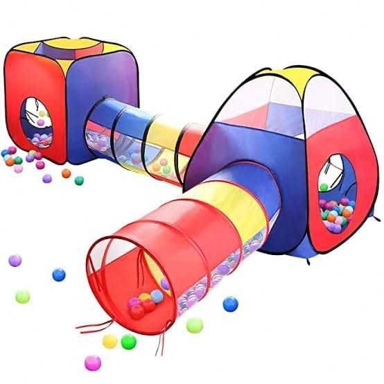 Toca Túnel 4 Em 1 Colorida Tenda Barraca Infantil