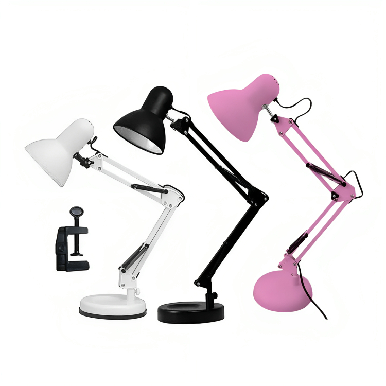 Luminária Abajur De Mesa Articulada Base e Garra 