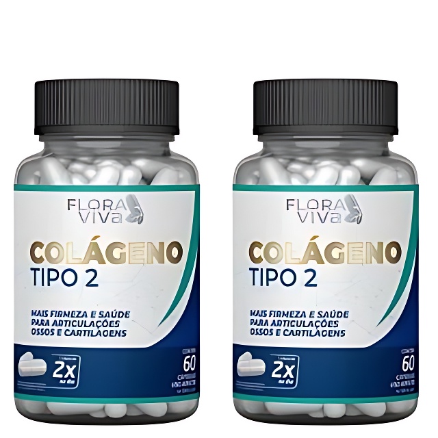 2 POTES Colágeno Tipo 2 500mg – Flora Viva