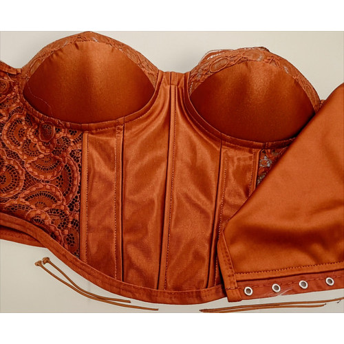 Cropped Plus Size Acetinado Com Renda E Alça