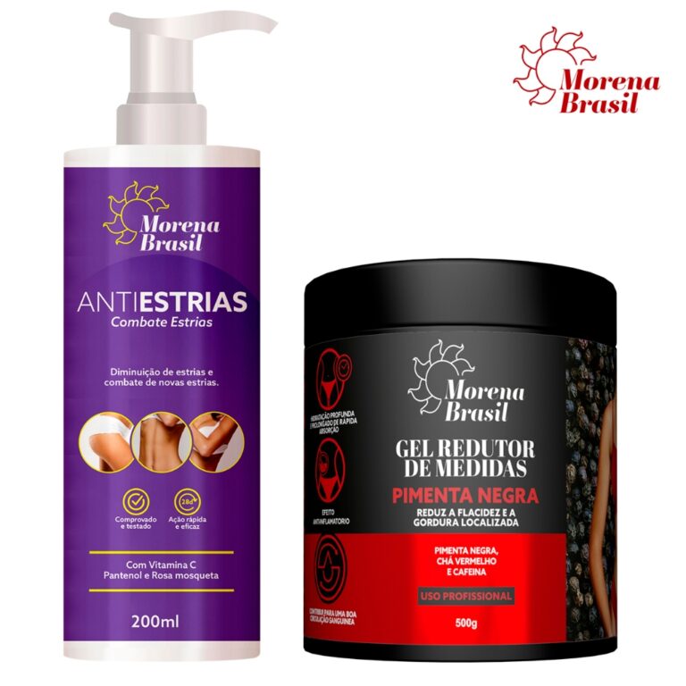 Kit  Morena Brasil  Massageado Gel Redutor + Creme