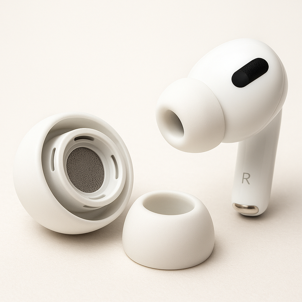 Adaptador Borracha Borrachinha Encaixe Ponta do Fone compatível AirPods Pro C/ Tela de proteção