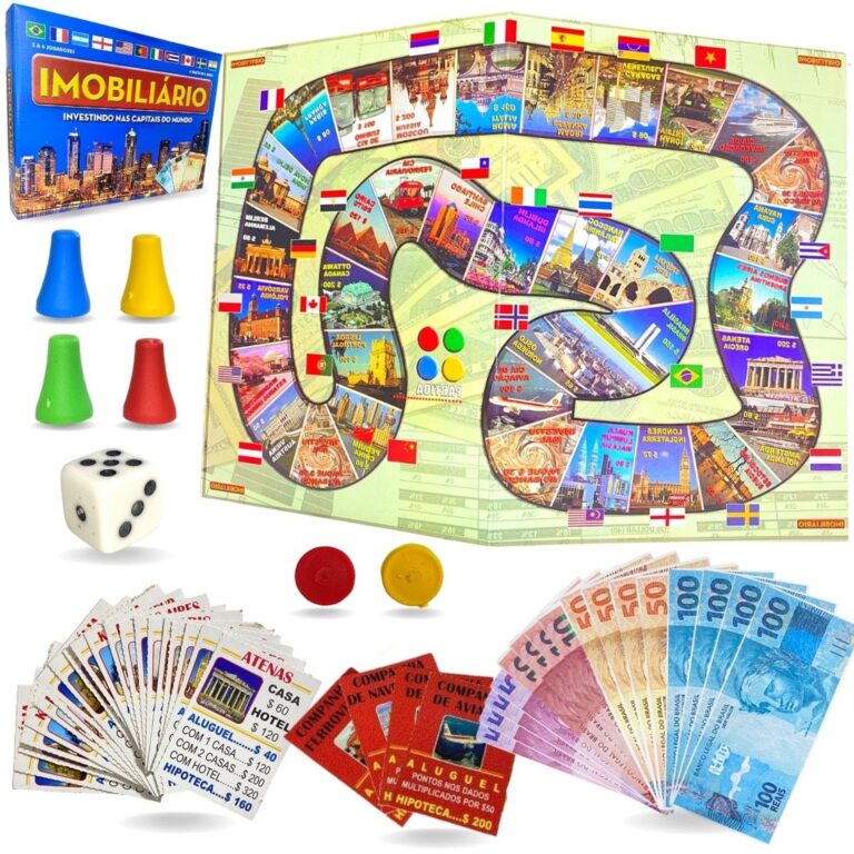 Banco Imobiliário Original Vários Países Jogo D