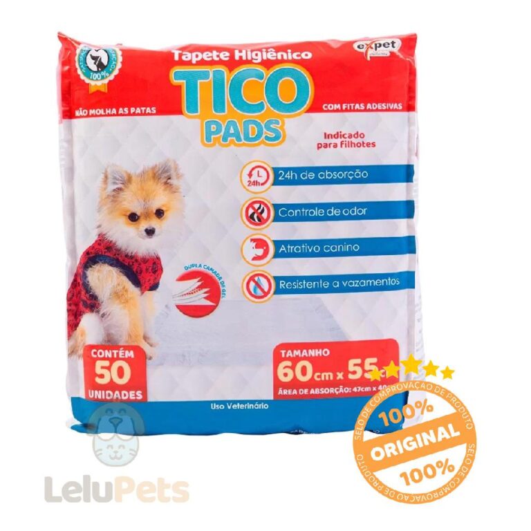 Tapete Higiênico Blue Tico Pads Para Cães 50Un. 
