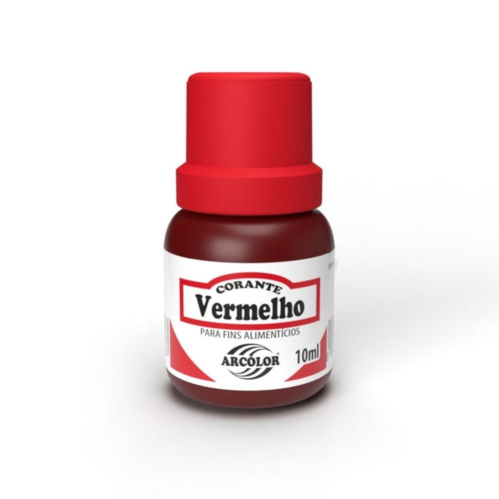 Corante Líquido 10ml – Arcolor Vermelho