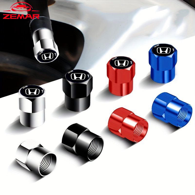 4Pcs Car Tire Válvulas Para Pneus Tampas De Automóveis Peças Metálicas Automotivas Impressas Com Nov