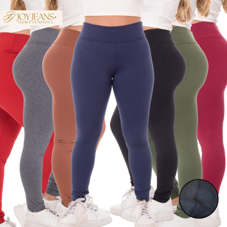 Legging Flanelada Cintura Alta Grossa Calça Leg P