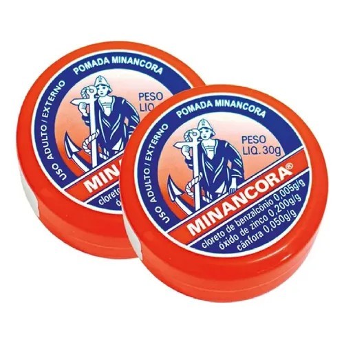 Minancora lata 30g kit com 2 (antisséptico, adstr