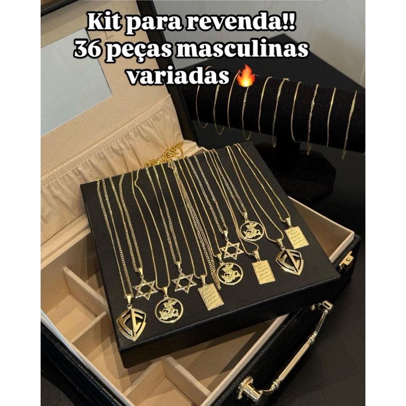 kit completo joias masculinas para revenda