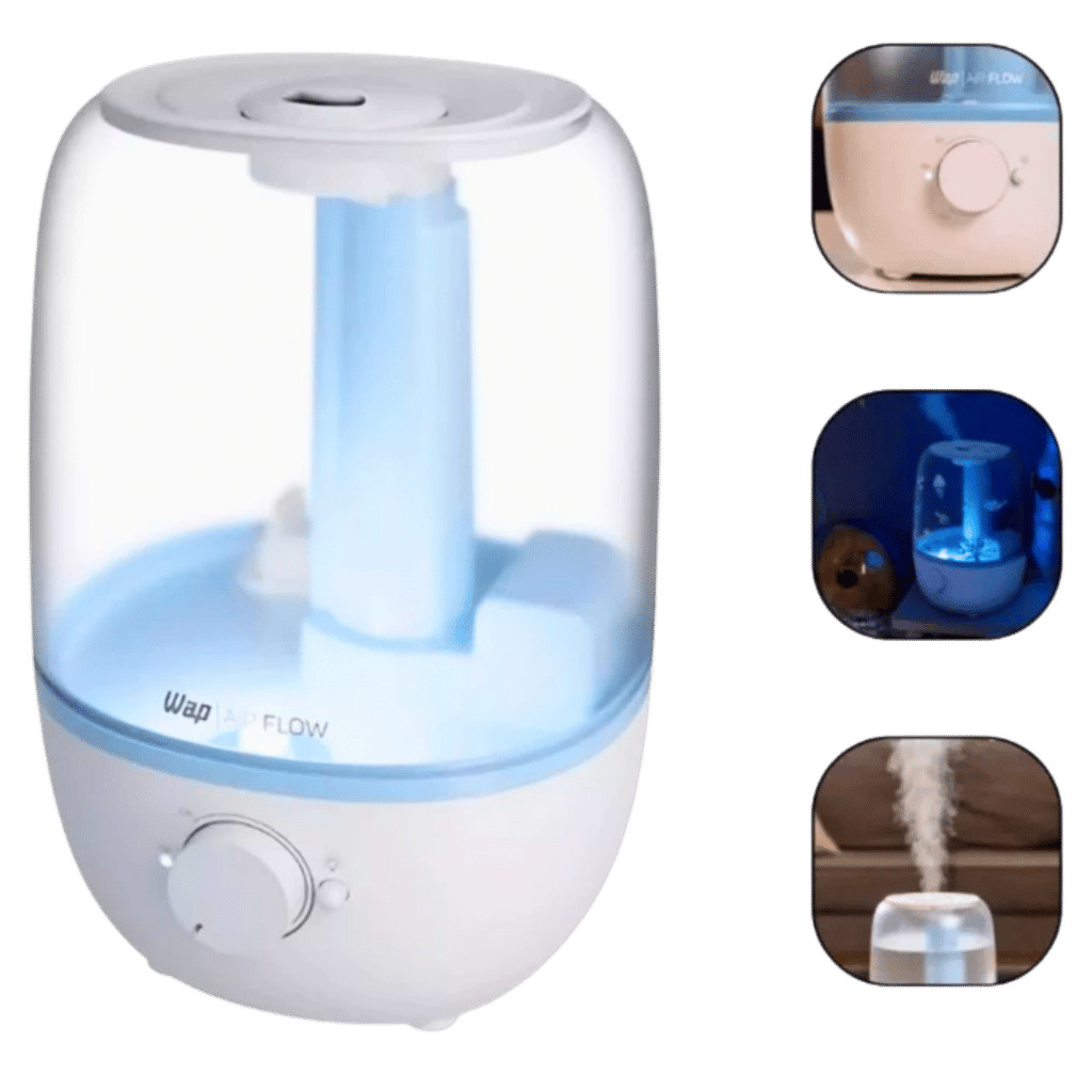 Umidificador WAP Air Flow U2 – 3 em 1 com Luminária Difusor (Umidifica + Aromatiza + Ilumina) | 23h