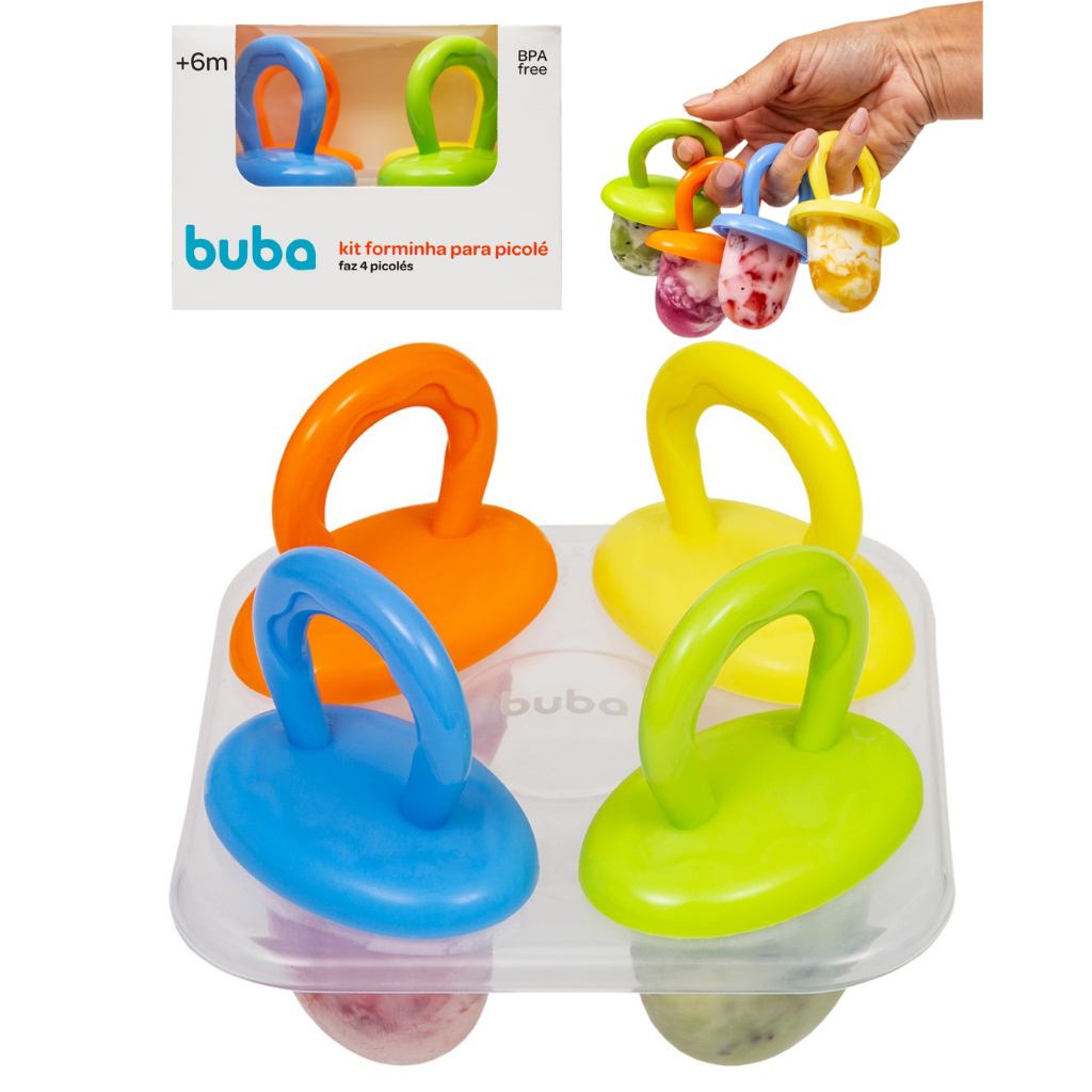 Kit Forma Para Picole Sorvete Infantil Brinquedo Buba Forminha