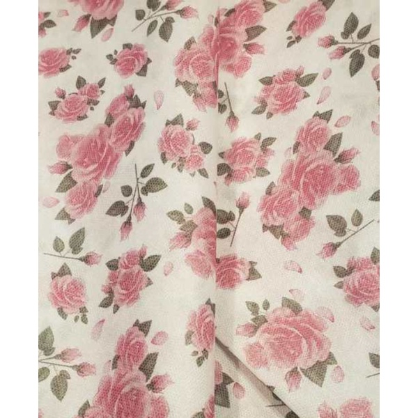2 metros Tnt Estampado Rosas Cor de Rosa  Decoraç