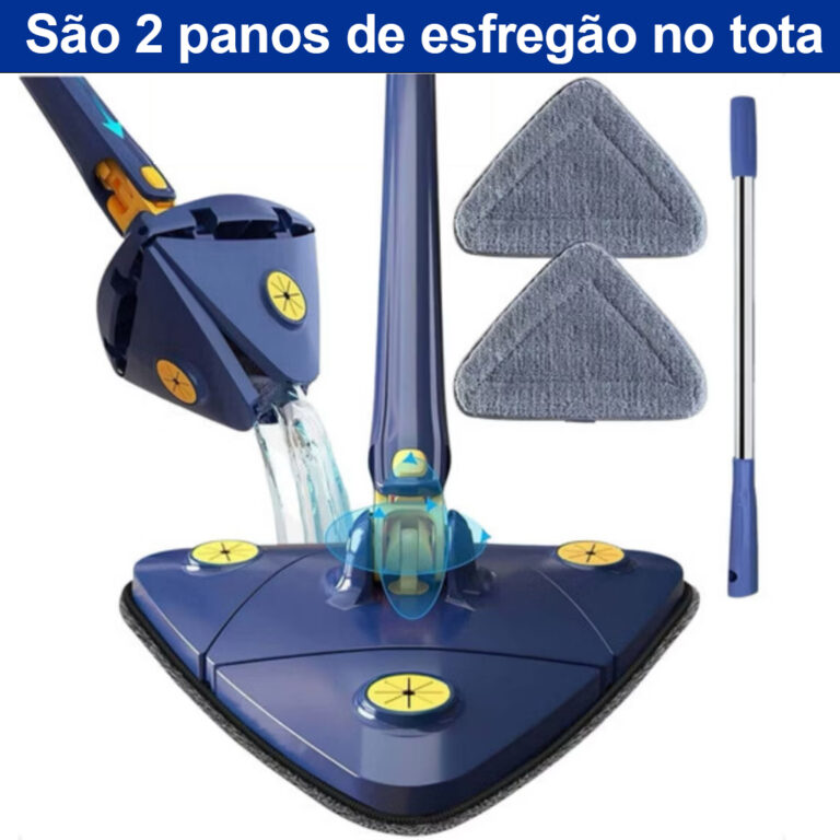 Esfregao Rodo Limpeza Triangulo Mop Giratorio 360