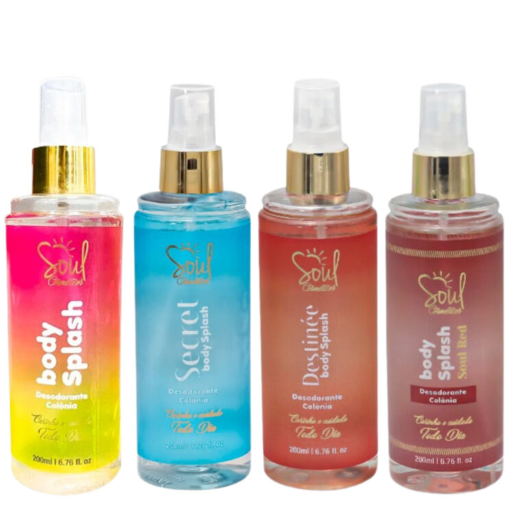 KIT 04 BODY SPLASH FEMININO SOUL DESODORANTE COLON