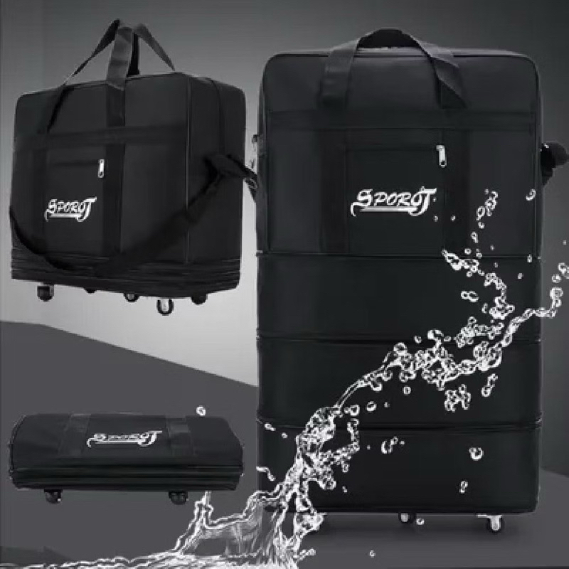 Bolsa Dobrável Para Viagem Mala Viagem Grande com Rodinhas tamanho ajustável para viajens