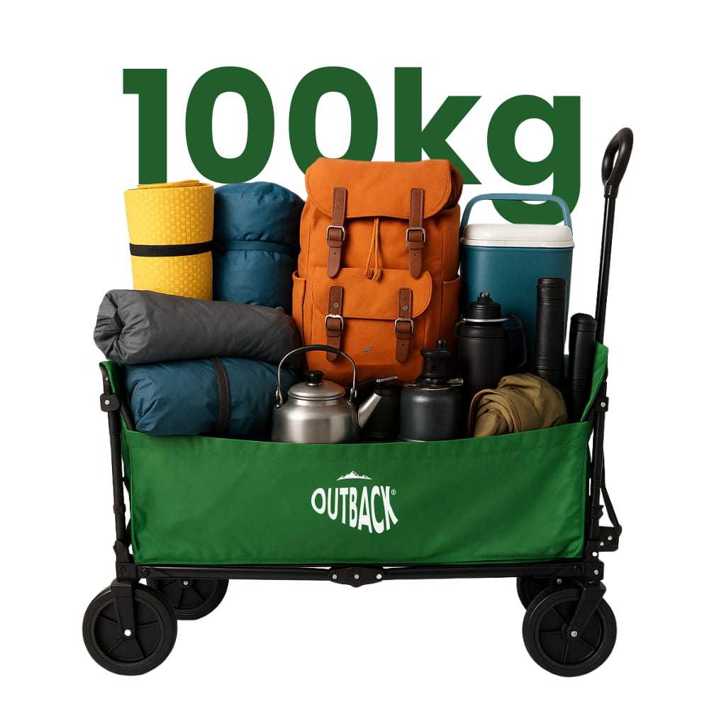 Carrinho Dobrável Camping Praia Multiuso Carga Até 100kg Robusto e Resistente Outback