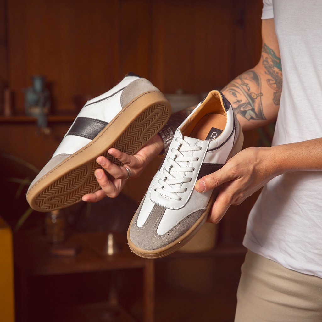 Sapato Sapatênis Masculino De Couro Legitimo | Retro Casual