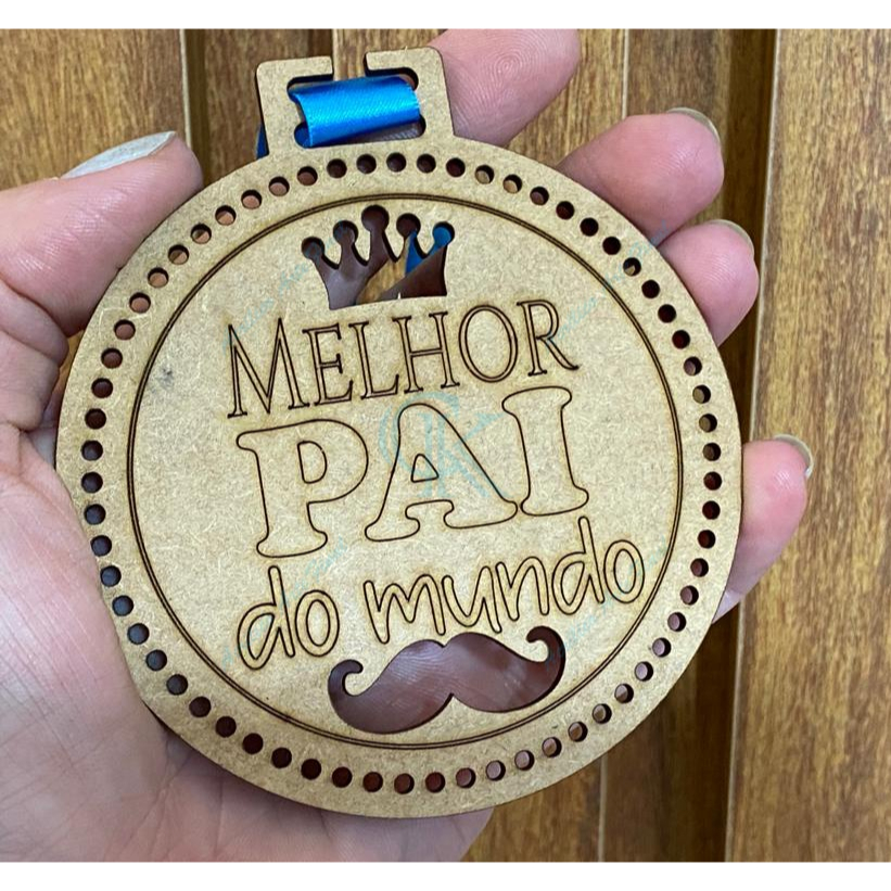 Lembrancinha dia dos pais Medalha Kit 10