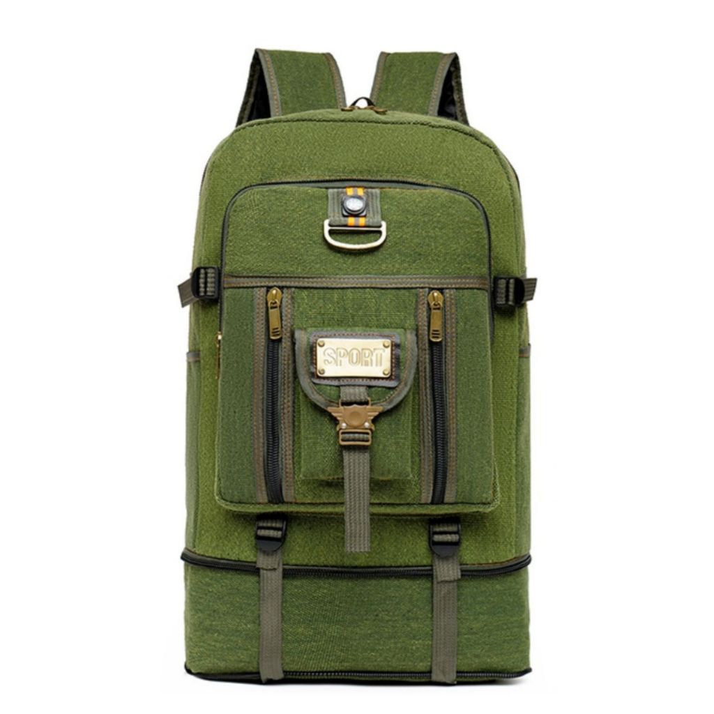 Mochila De Lona  Passeio Grande Capacidade 50L Resistente e Reforçada Unissex