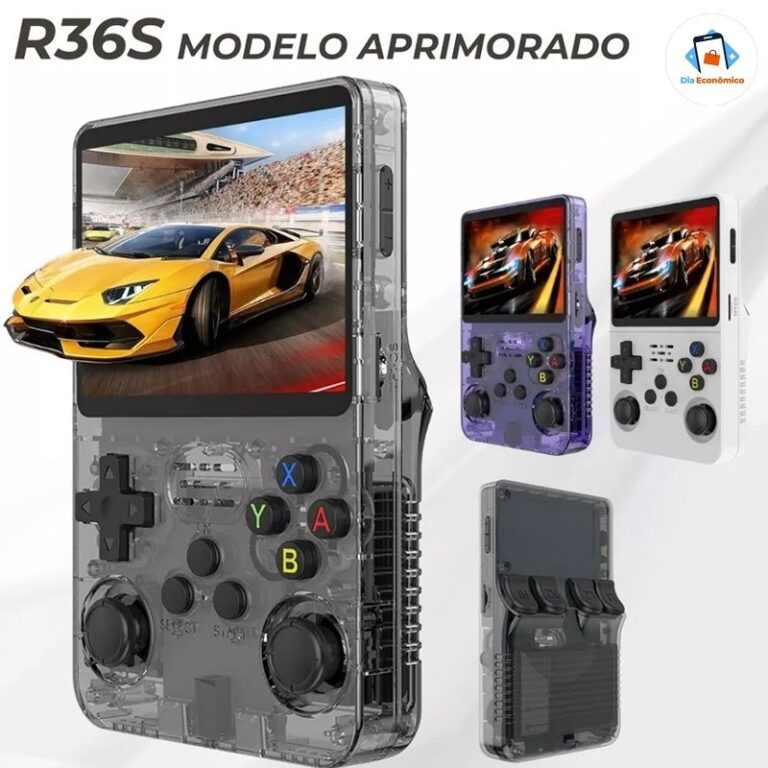 Console R36S portátil tela IPS 3.5 polegadas com 