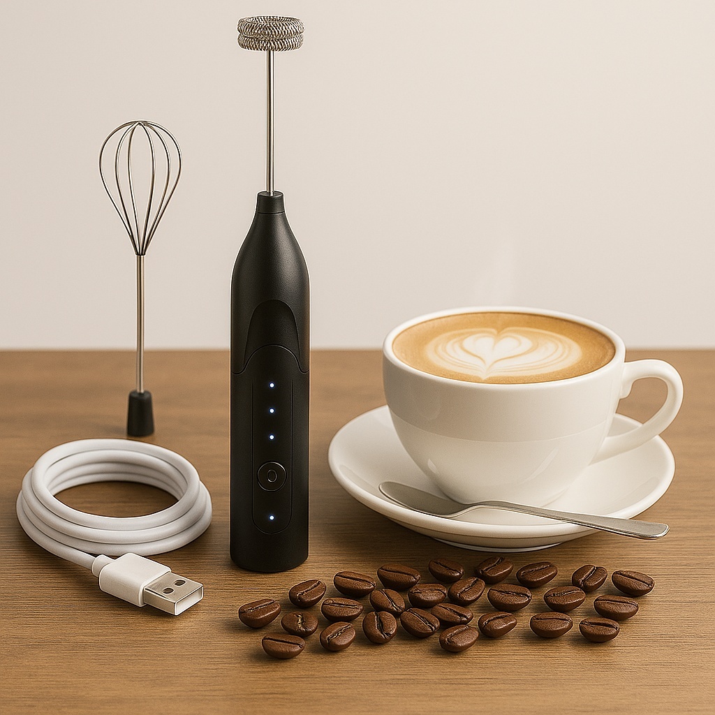 Mini Mixer Portatil Misturador Bebidas Espumador Leite Batedor Cafe Ovo USB Recarregavel Cozinha