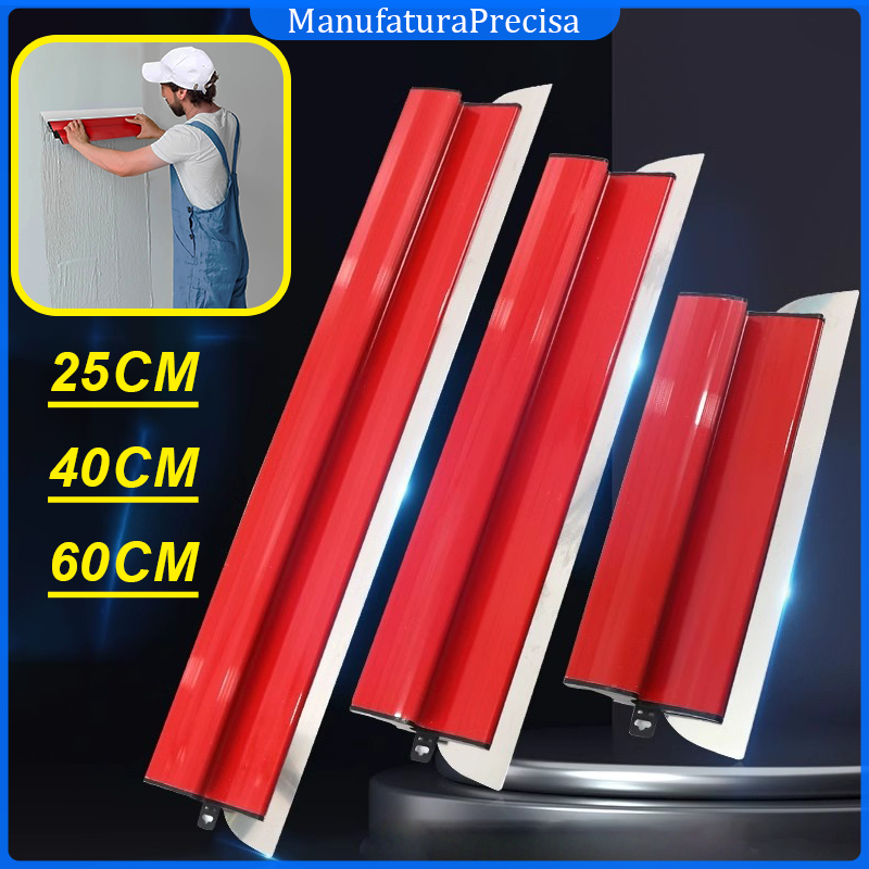 Desempenadeira Aço Inox Para Massa Corrida 25cm 40cm 60cm Lâminas substituível Economize esforço