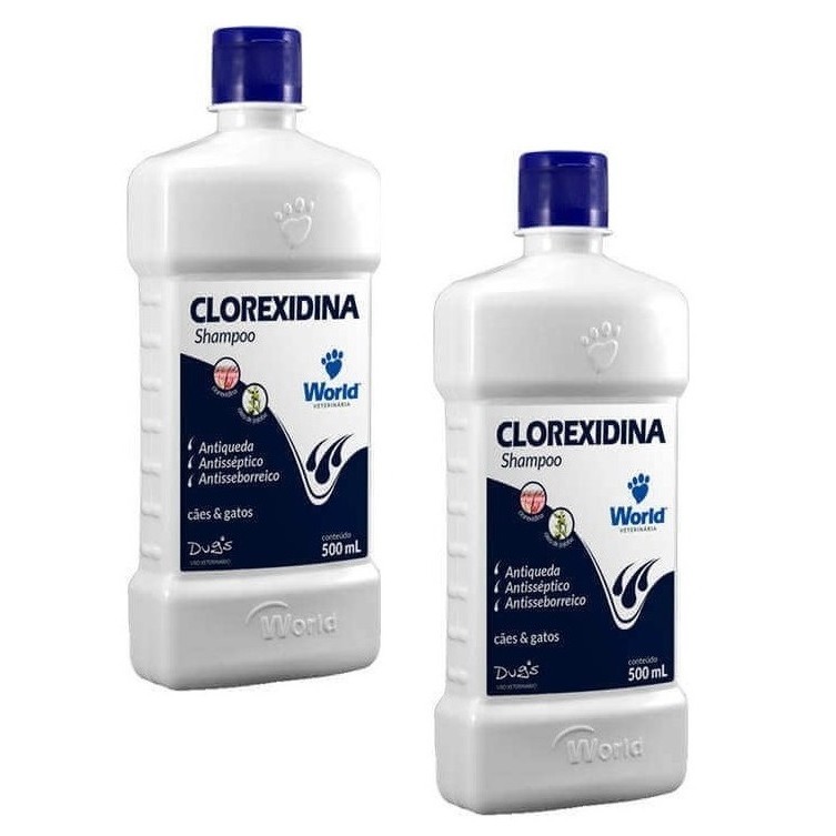 Kit 2 Shampoo World Veterinária Dugs Clorexidina 