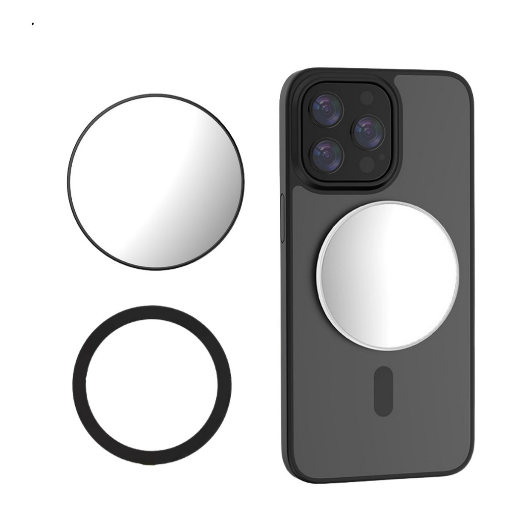 Espelho Para Selfie Magnético Camera Traseira Celular Magsafe Foto Vlog Blog YouTuber Universal Ipho