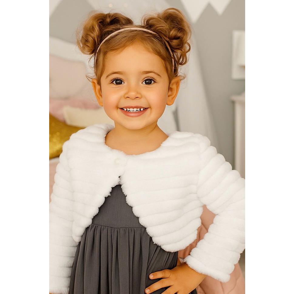 Casaquinho Bolero Infantil Fleece Luxo  Para Ocasiões Especiais