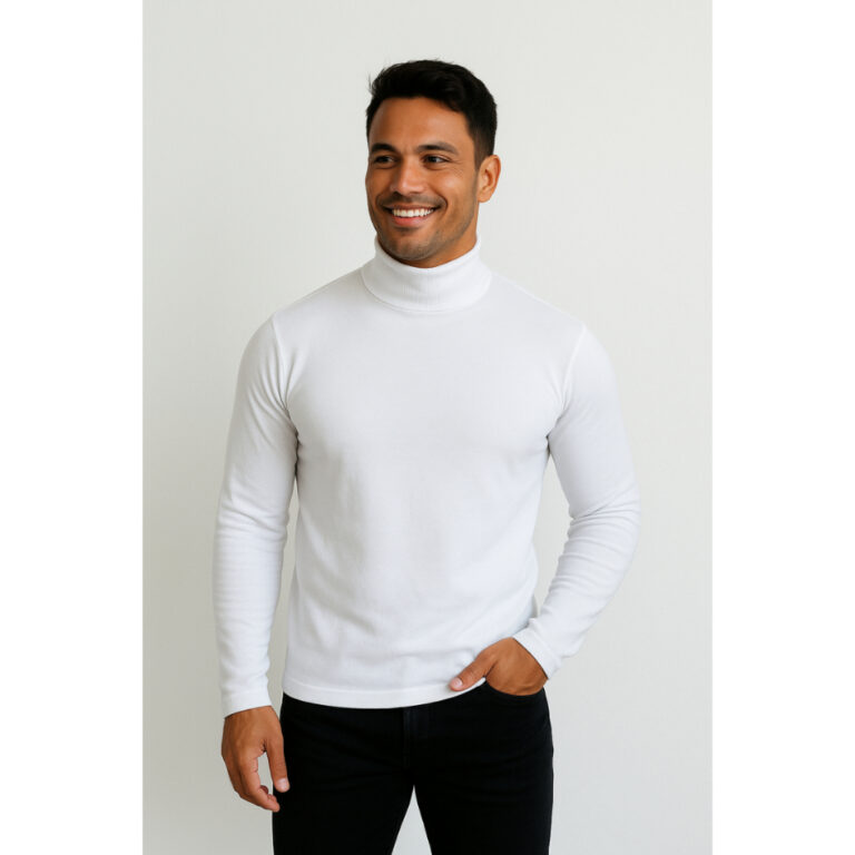Blusa Gola Alta Cacharréu frio Suéter Masculino 