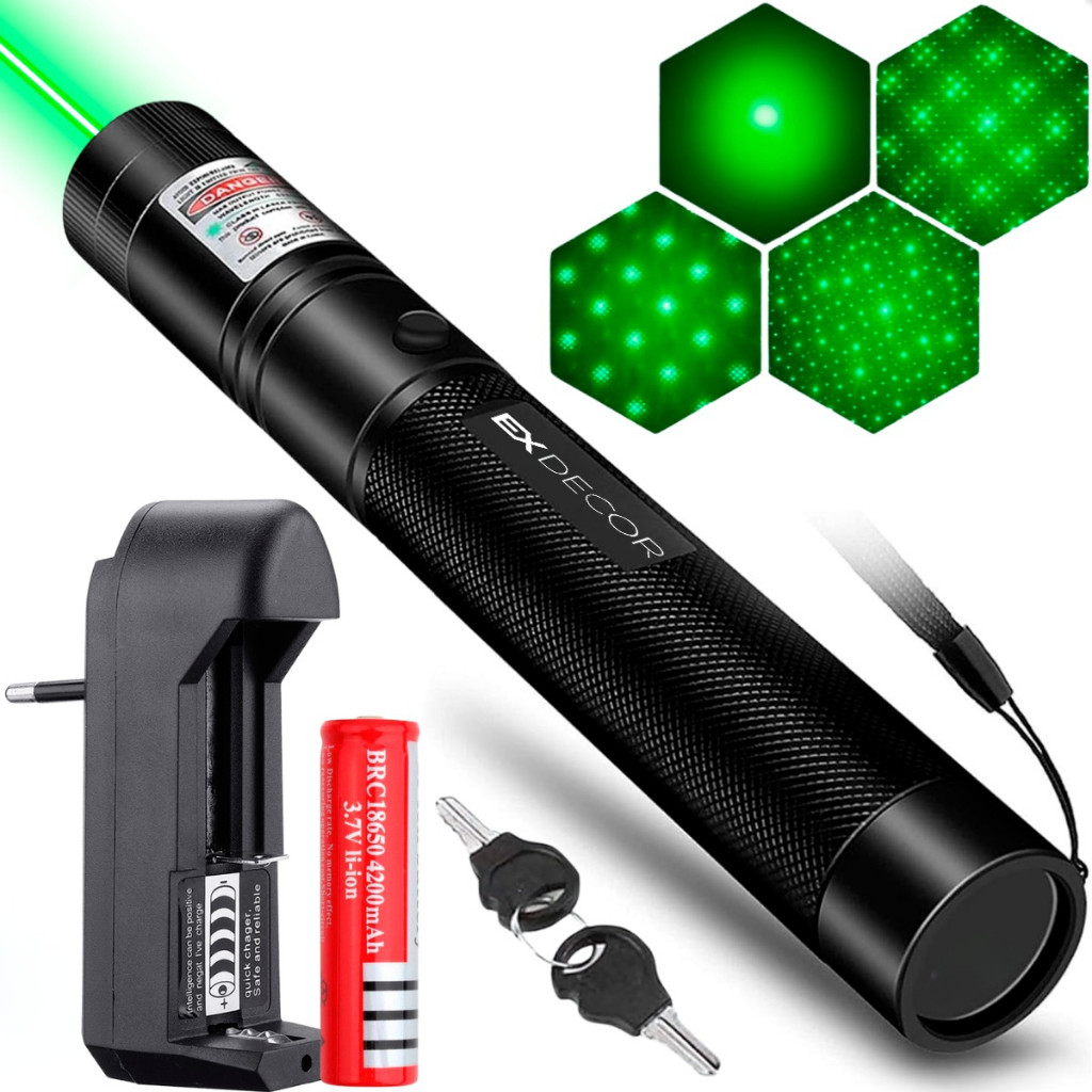 Caneta Laser Verde Ultra Forte Alcance 100km A Prova Dagua