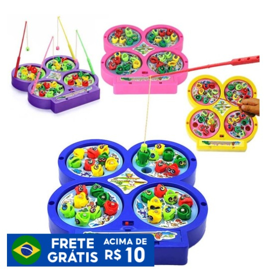 brinquedos/Jogo Infantil Pega Peixe Pescaria Maluc