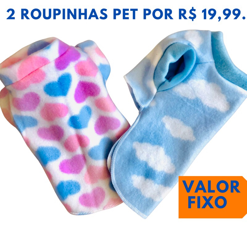 SUPER OFERTA – Kit pet: 2 Roupinhas de Pet – roupa Pet – inverno – roupinha fofa. Roupa para cachorr