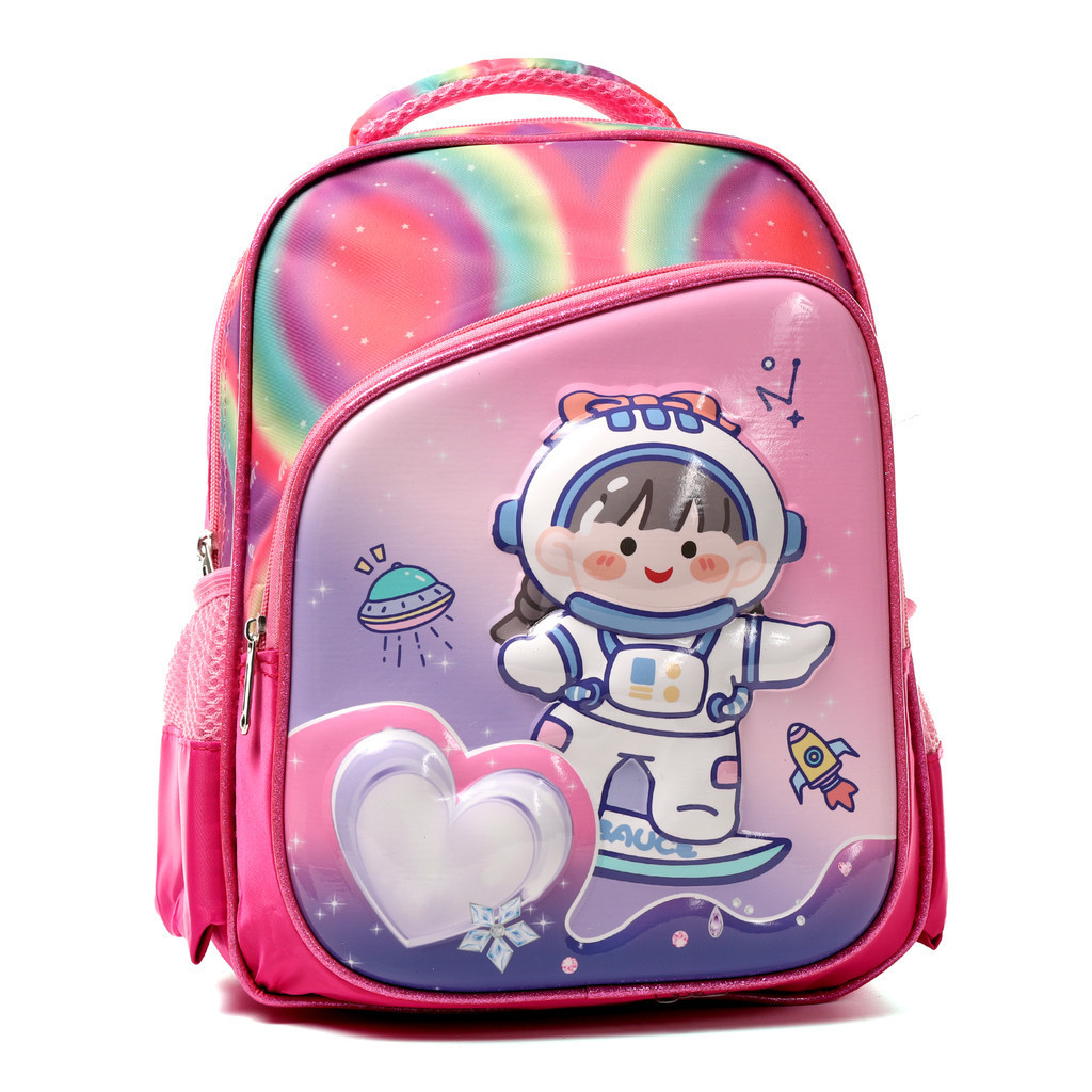 Mochila Infantil Menino e Menina Detalhes 3D 4 compartimentos   fang