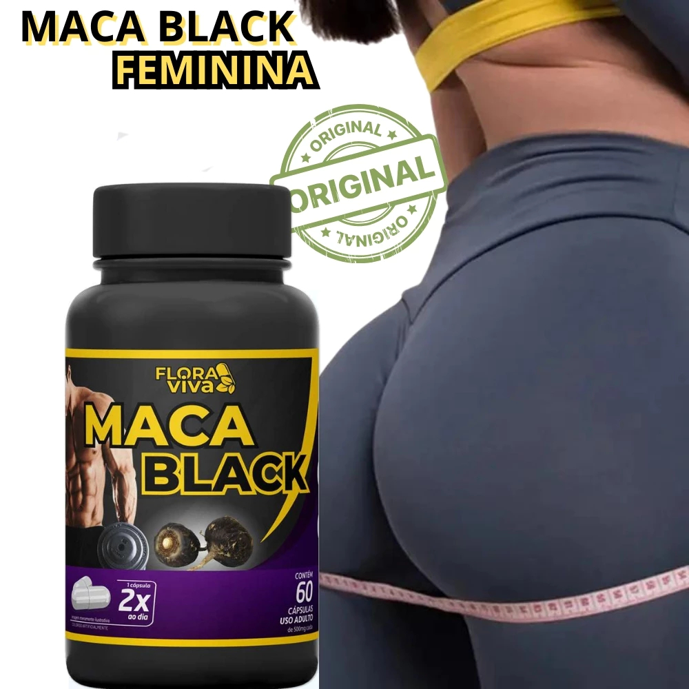 cresce bumbum aumenta glúteos, empina e tonifica Ganhe Massa Muscular – Maca BLACK FEMININO Pote 60