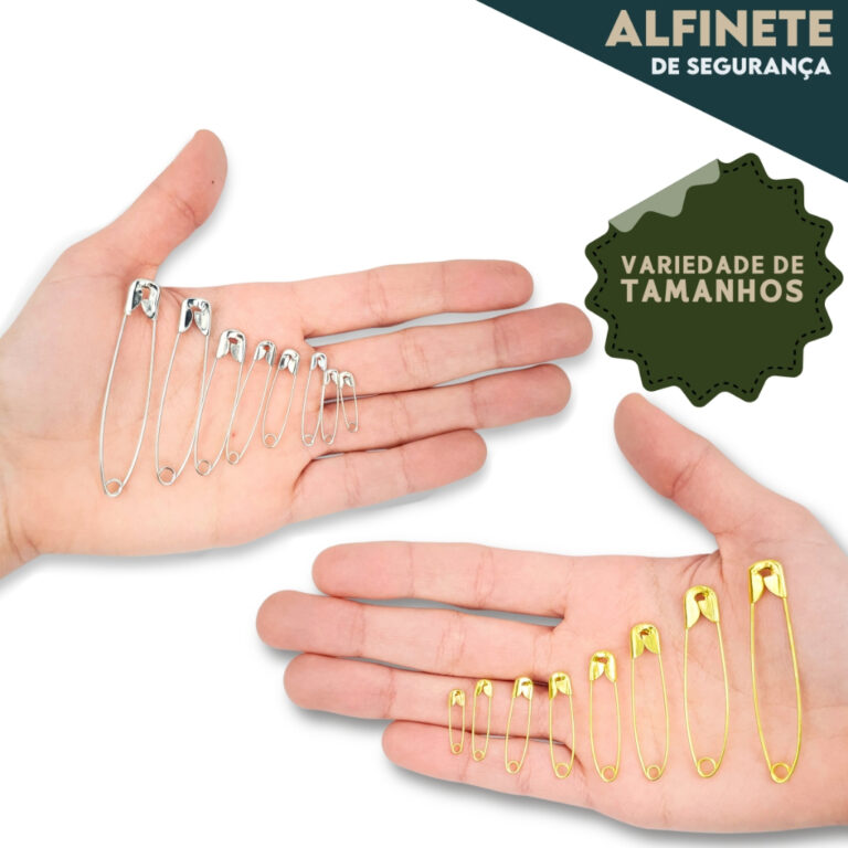 Alfinete de Segurança Ouro/Prata – Pacote c