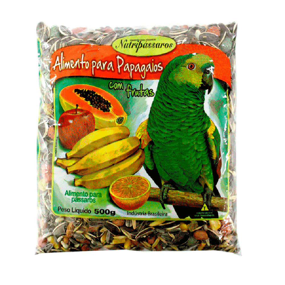 Ração Nutripássaros Para Papagaios com Frutas 500g