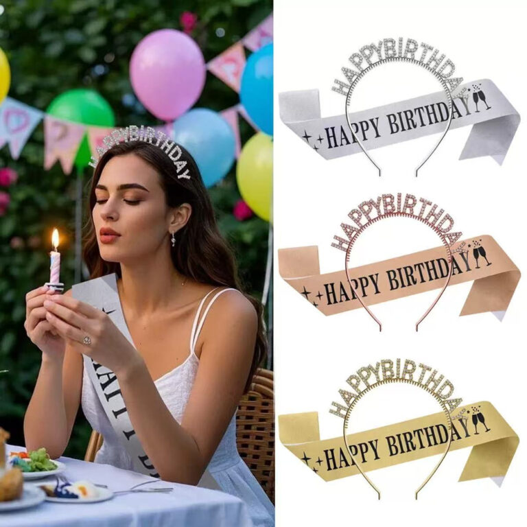Kit Faixa Tiara  Conjunto Feliz Aniversário Tema 