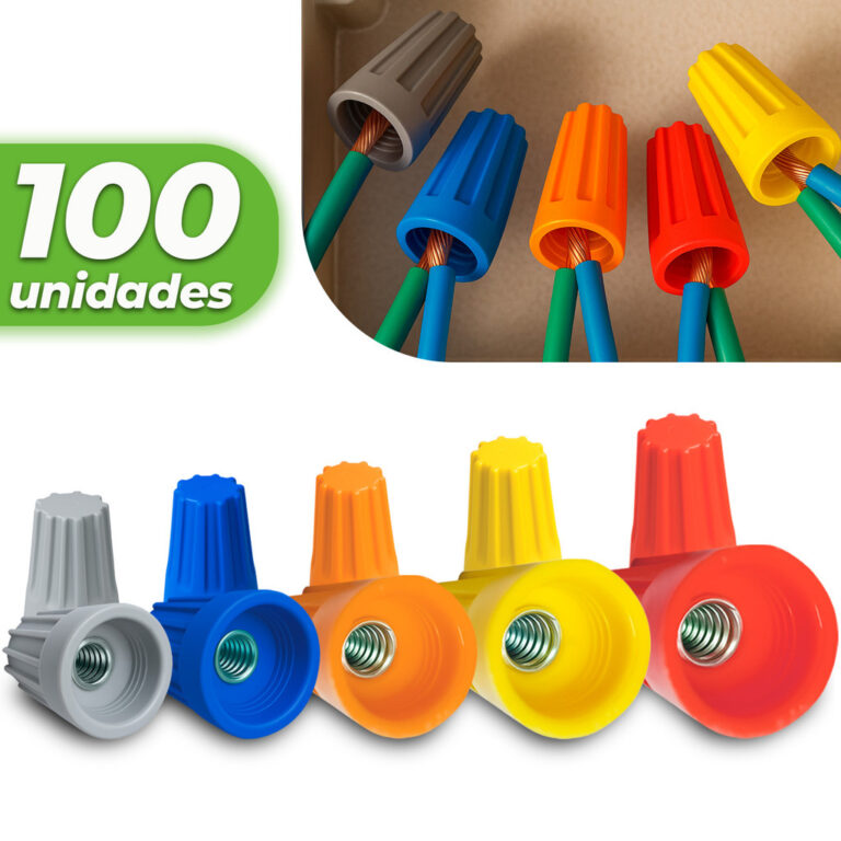 Kit 100 Conector Terminal Torção Emenda Cabos Fi