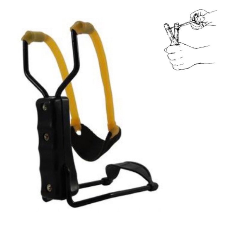 Atiradeira Profissional Estilingue com Apoio Preto
