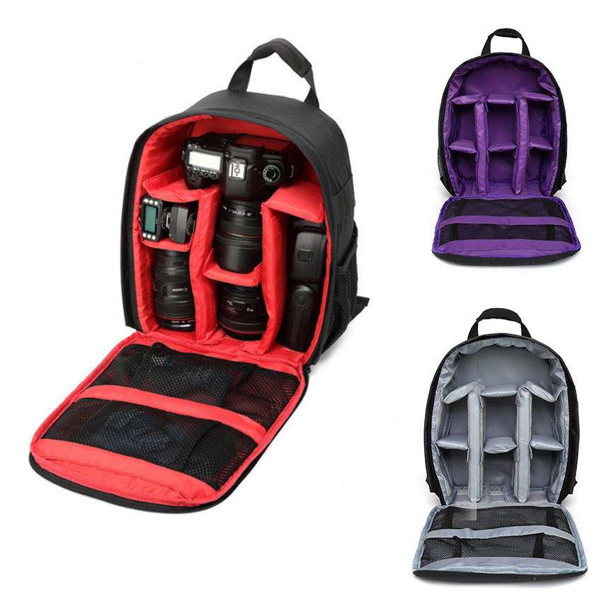 Mochila para câmera SLR à prova dágua Nikon, Canon, Sony, lentes grandes para câmeras fotográficas e