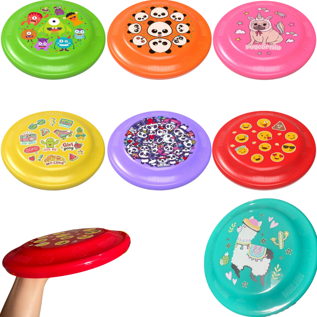 Kit 5 Unidades Frisbee Disco Arremesso Brinquedo Para Cachorro e Crianças Infantil Cores Sortidas