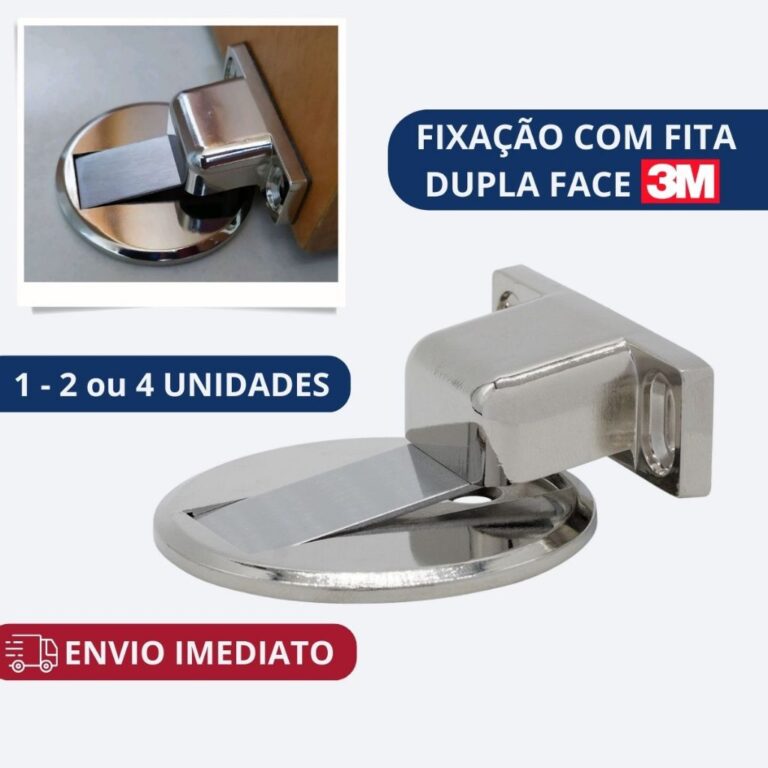 Kit 4 Prendedor Trava de Porta Magnético Slim Cro