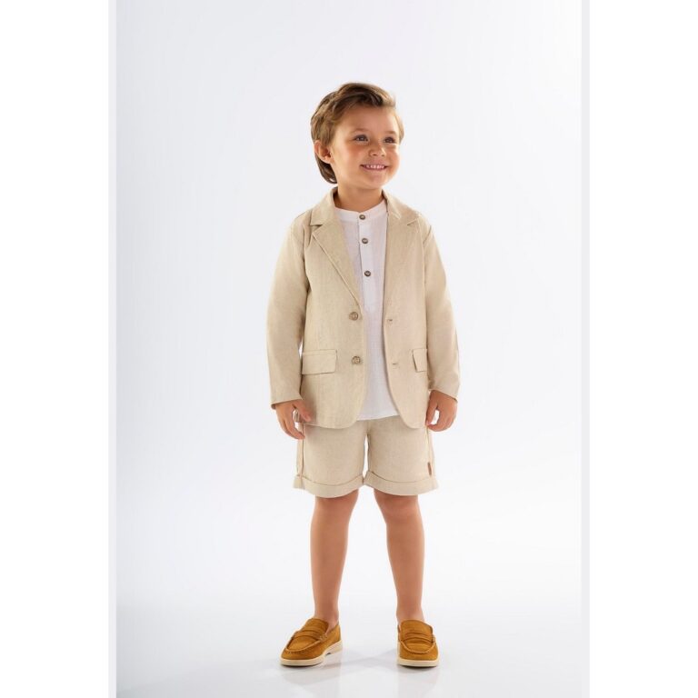 Blazer Infantil para Menino em Linho com Elastano 