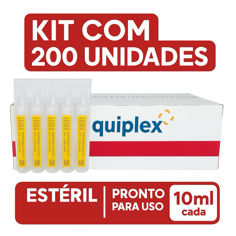 Soro Fisiológico 10ml Equiplex Estéril  Kit 200 Unidades | Lavagem de Lentes, Olhos e Ferimentos